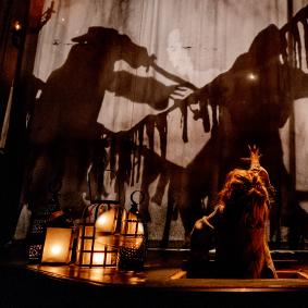 Fight choreography by Cliff Williams III from Davenant's Macbeth - Folger Theatre. Photo by Brittany Diliberto, Bee Two Sweet